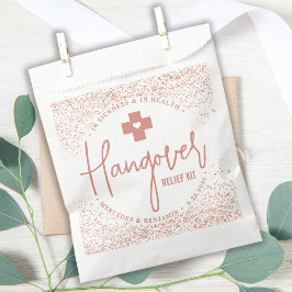 Hangover Relief Kit Moderne Rose Gold Wedding Geschenktütchen