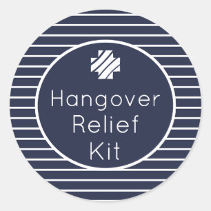 Hangover Relief Kit Navy und White Stickers