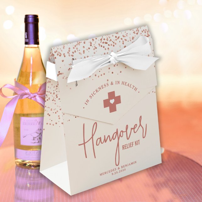 Hangover Relief Kit Rose Gold Glitzer Hochzeit Geschenkschachtel (Von Creator hochgeladen)