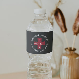 Hangover Relief Kit Wedding Wasserflaschenetikett