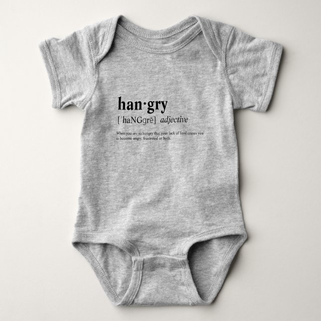 Hangry Baby Strampler (Vorderseite)