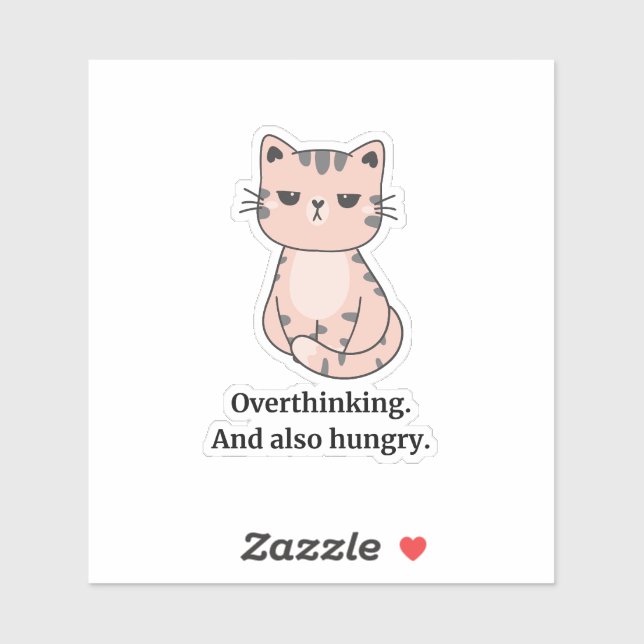 Hangry Cat Aufkleber (Blatt)