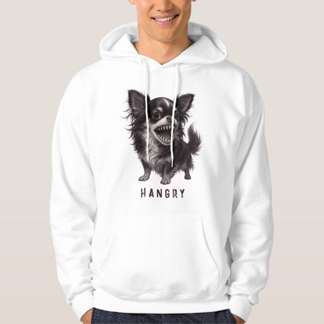 Hangry Chihuahua - Funny Aggressive Wut Beängstige Hoodie (Vorderseite)