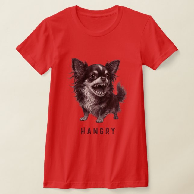 Hangry Chihuahua - Funny Aggressive Wut Beängstige T-Shirt (Ablage )