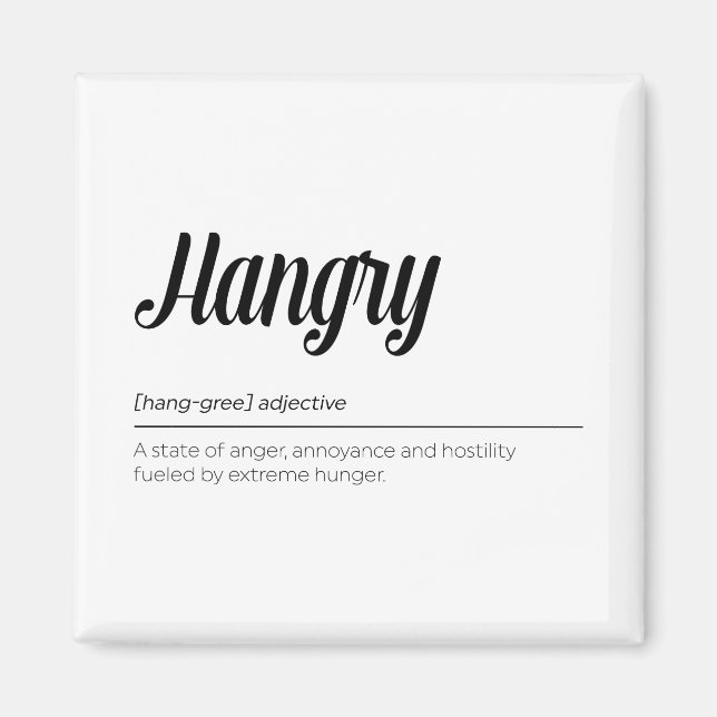 Hangry Definition Magnet (Vorne)