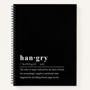 Hangry Dictionary Definition DIO Kochbuch Notizbuch