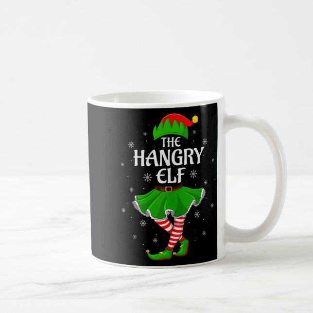 Hangry Elf Christmas Family Girls Women Elf Squad  Kaffeetasse (Rechts)