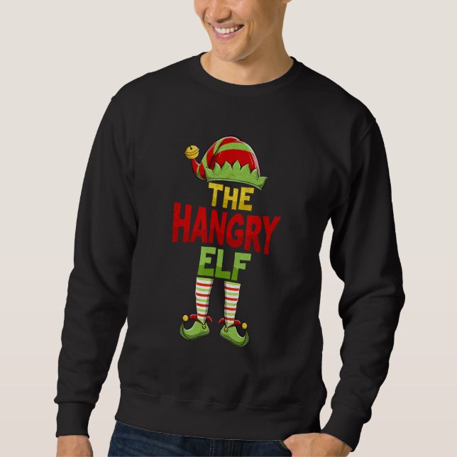 Hangry ELF Family Matching Group Christmas Pajamas Sweatshirt (Vorderseite)