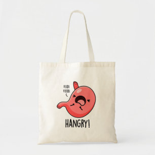 Hangry Funny Hungry Angry Stomach Pun Tragetasche