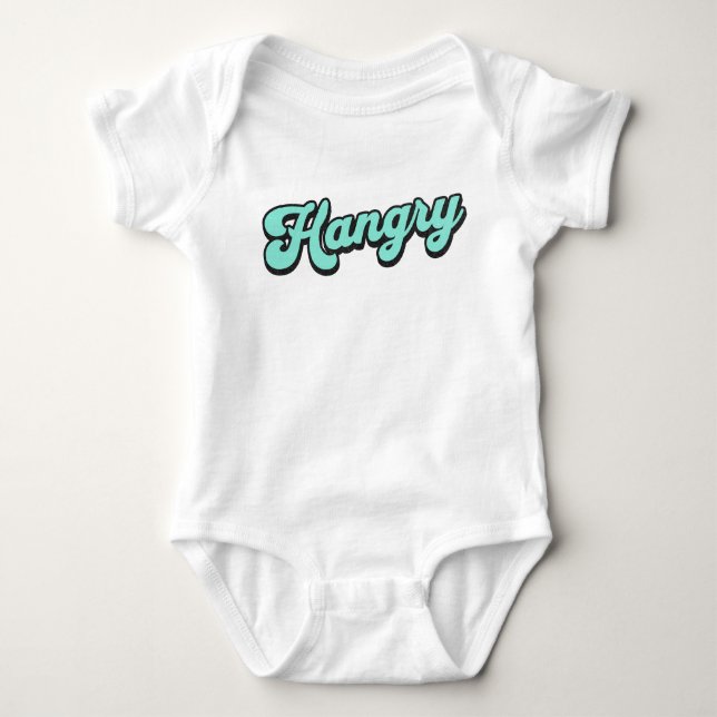Hangry Funny Hungry Baby Strampler (Vorderseite)