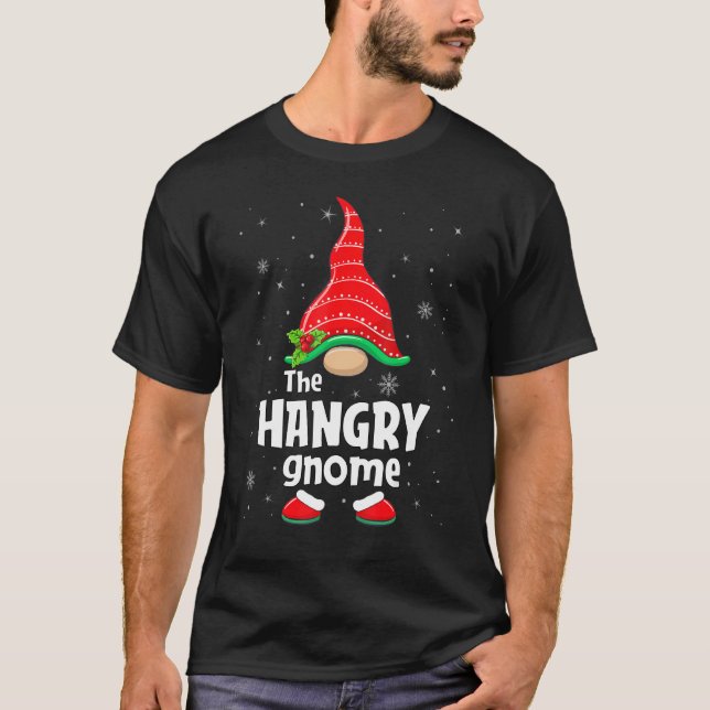Hangry Gnome Matching Family Group Christmas Party T-Shirt (Vorderseite)
