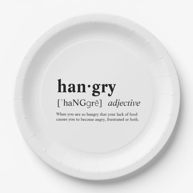 Hangry Pappteller (Vorderseite)