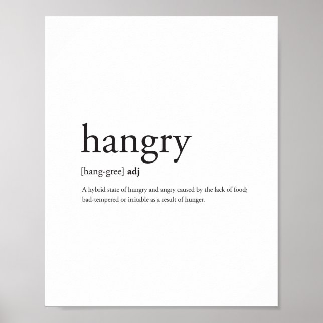 Hangry Poster (Vorne)