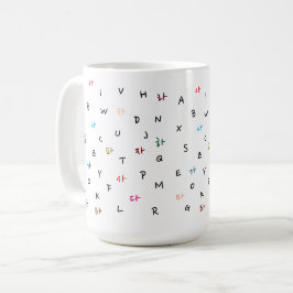 Hangul und die Alphabet-Tasse Kaffeetasse