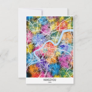 Hangzhou China Dankeskarte