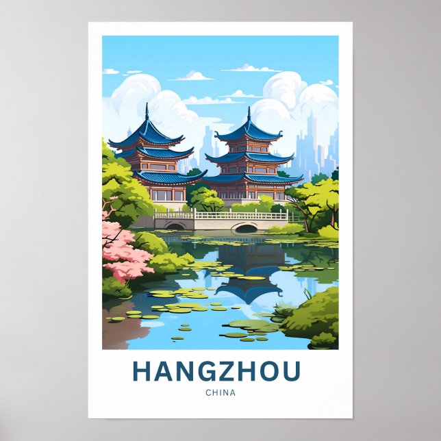 Hangzhou China Travel Poster (Vorne)