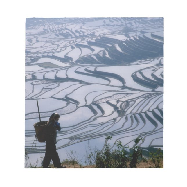 Hani mit Korb und Reisterrasse, Notizblock (Vorderseite)