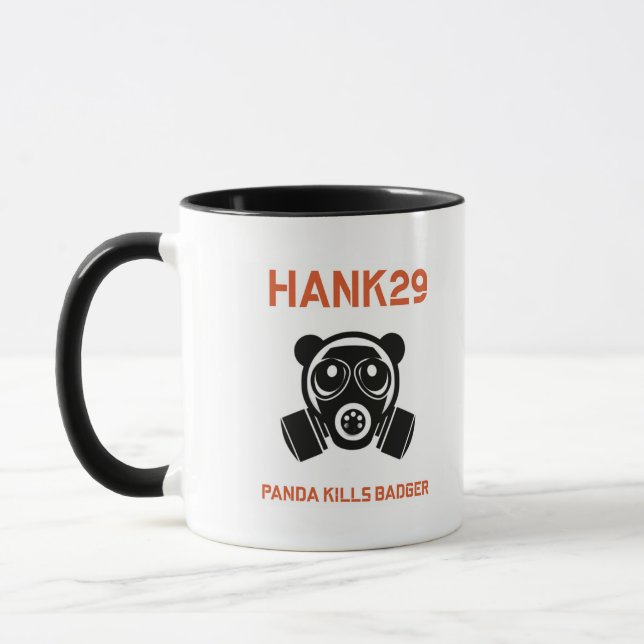 Hank29 Panda tötet Badger Tasse (Links)