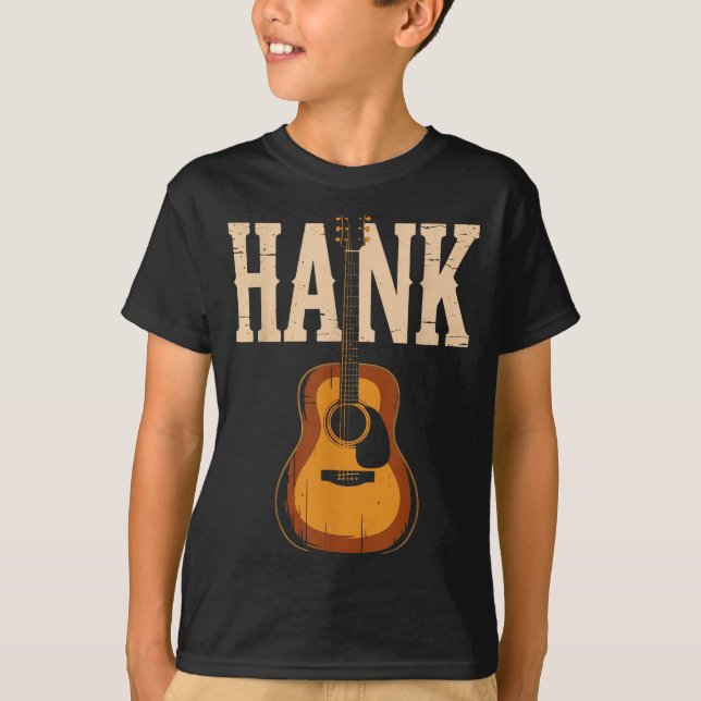 Hank Folk Style Line Dancing Western Country Music T-Shirt (Vorderseite)