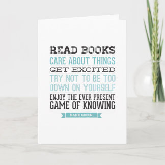 Hank-Grün-Zitat Karte