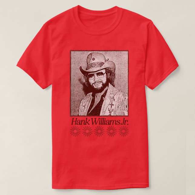 Hank Williams Jr Vintag Style TShirt (Design vorne)