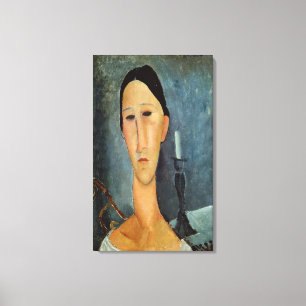 Hanka Zborowska mit einem Kerzenständer, 1919 Leinwanddruck