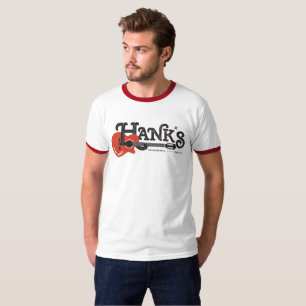 Hanks Gitarren-T-Shirt im Rot T-Shirt