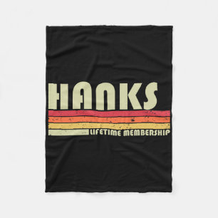 Hanks Surname Funny Retro Vintager 80er 90er Gebur Fleecedecke