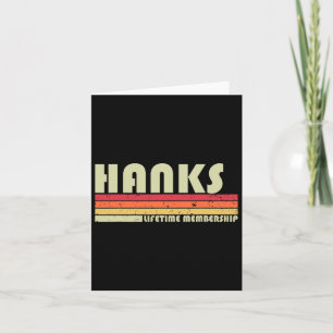 Hanks Surname Funny Retro Vintager 80er 90er Gebur Karte