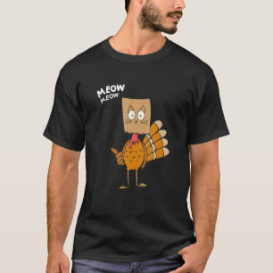 Hanksgiving Katze Urkey Falsche Katze Miau Hanksgi T-Shirt