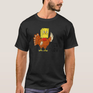 Hanksgiving Urkey Falsche Meow Meow Katze Kätzchen T-Shirt