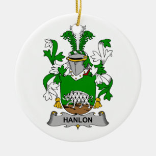 Hanlon Familienwappen Keramik Ornament