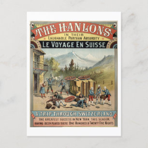 Hanlons Vintag Theater Werbung Postkarte