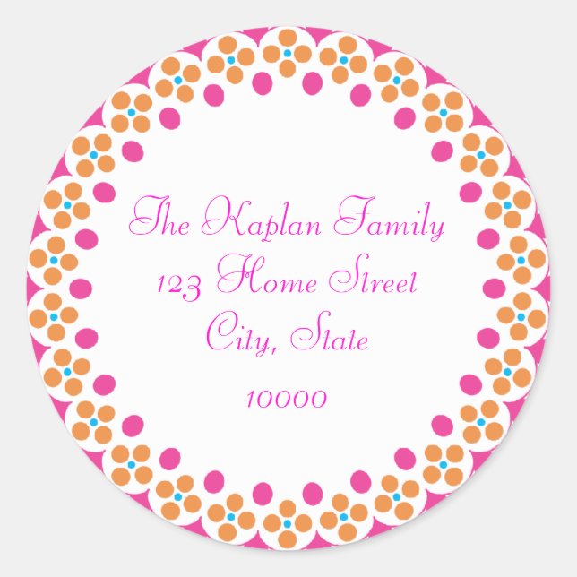 Hanna Bethany Umschlag Aufkleber bat mitzvah Einla (Vorderseite)