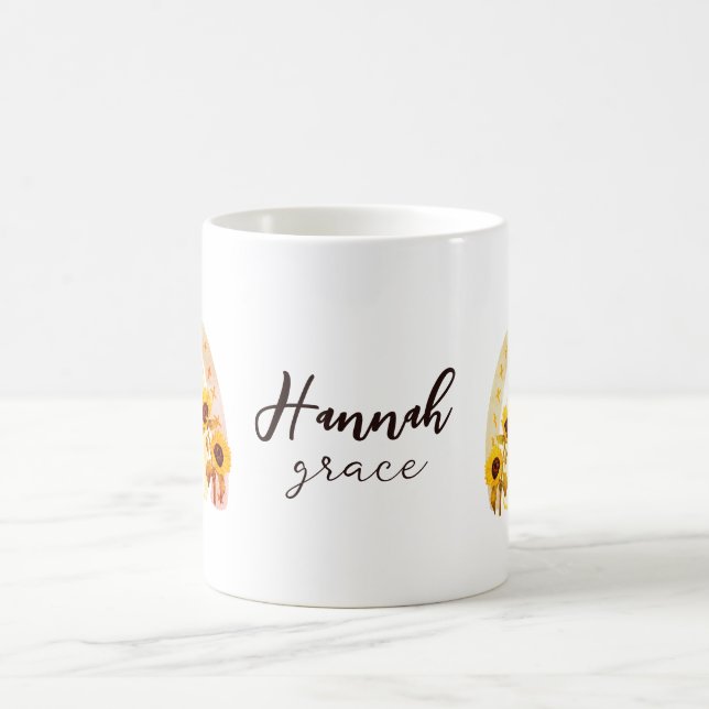 Hanna Hebrew Bedeutung Grace Rainbow Sunflower Boh Kaffeetasse (Mittel)