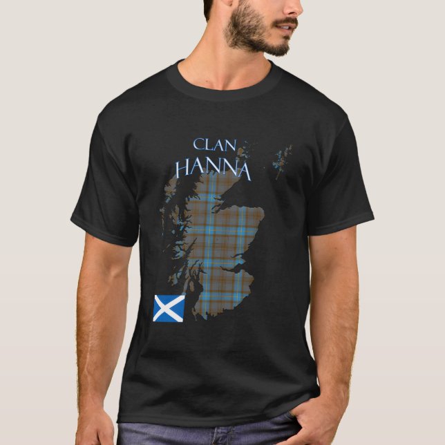 Hanna Scottish Clan Tartan Scotland T-Shirt (Vorderseite)