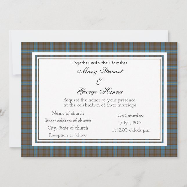 Hanna Scottish Wedding Einladung (Vorderseite)