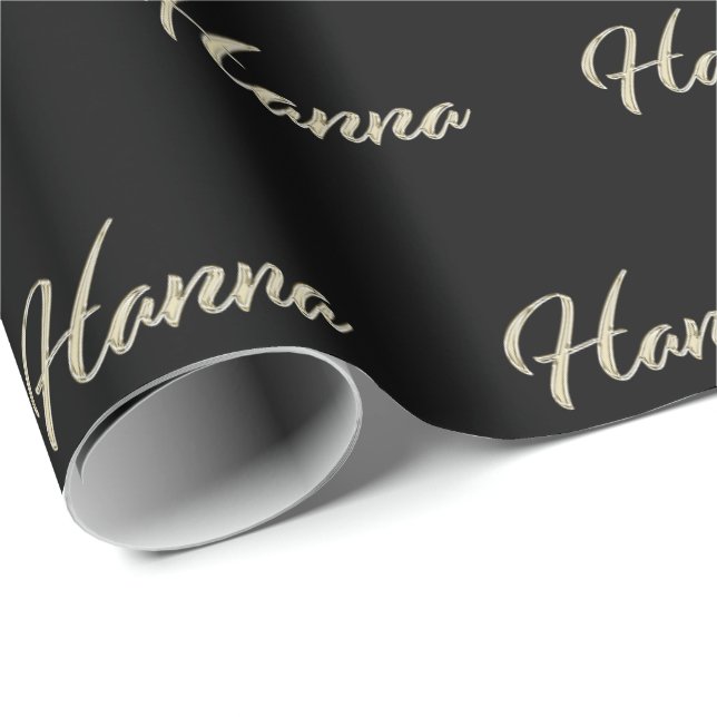 Hanna white gold Handwriting Geschenkpapier (Rolleneckpunkt)