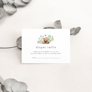 HANNAH Bear Woodland Babydusche Windelwindeln Begleitkarte