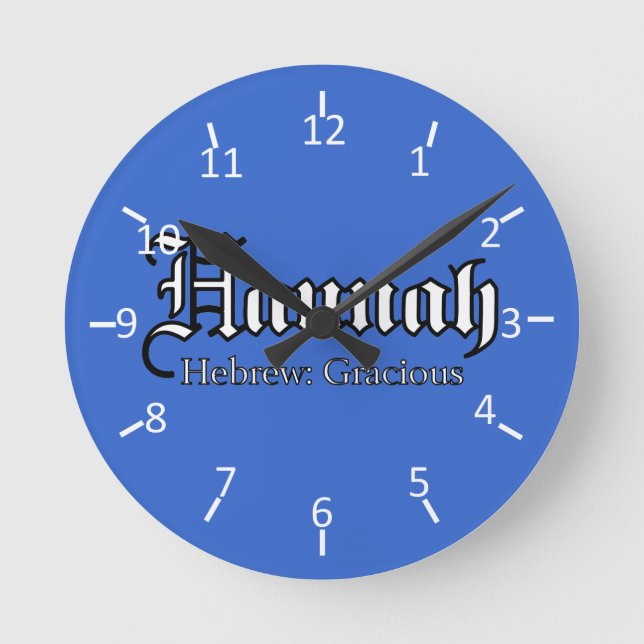 Hannah Clock Runde Wanduhr (Vorderseite)