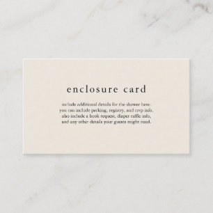 HANNAH Cream Boho Baby Shower Karte