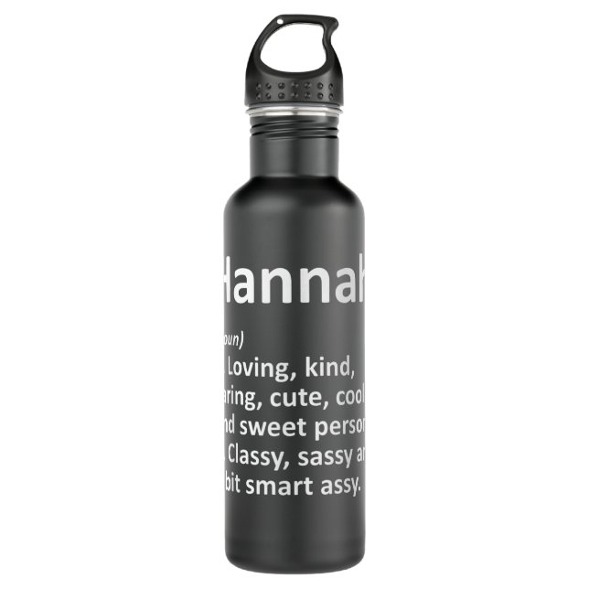 HANNAH Definition Personalisiert Name Funny Birthd Edelstahlflasche (Vorderseite)