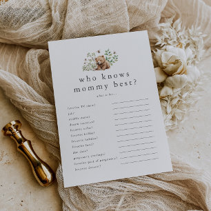 HANNAH, der die Mommy Best Baby Shower Game Card k Einladung