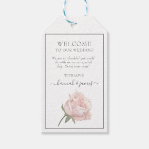 Hannah Elegant Blush Pink Begrüßung Geschenkanhänger