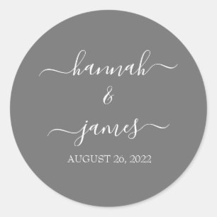 Hannah Elegant Wedding Einladung Umschlag Aufklebe Runder Aufkleber