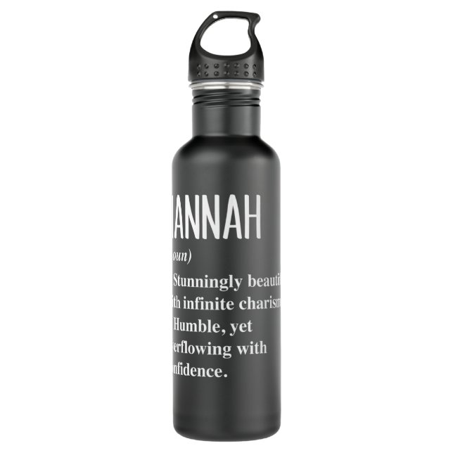 Hannah First Name Definition Personalisierte Gesch Edelstahlflasche (Vorderseite)