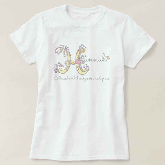Hannah Girls benennen dekorative Bedeutung T-Shirt (Design vorne)