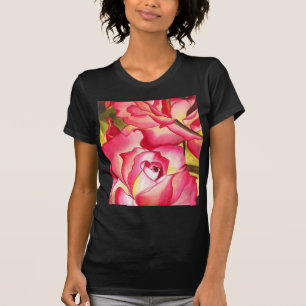 Hannah Gordon Rosa Aquarellkunst T-Shirt