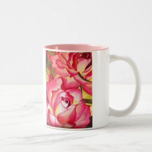 Hannah Gordon Rosa Blume Aquarellkunst Zweifarbige Tasse