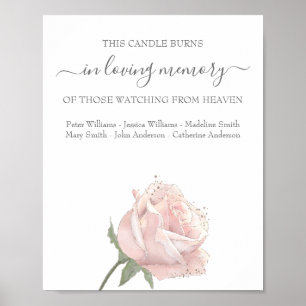 Hannah   In Love Memory Memorial Wedding Sign Poster